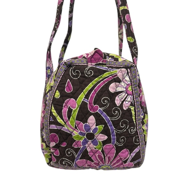 Vera Bradley Purple Punch Retired Brown Pink Green Travel Shoulder Duffle Bag - Picture 8 of 13